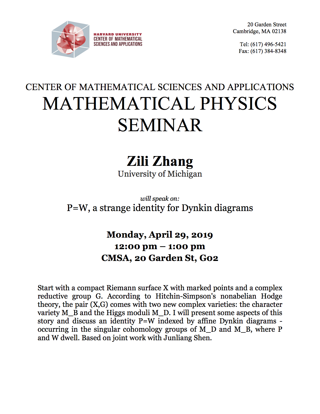 Mathematical Physics Seminar