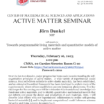 CMSA Active Matter Seminar 02.16.23
