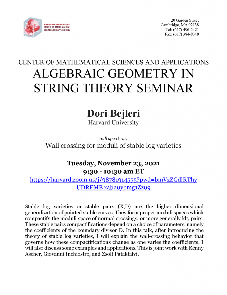 CMSA-Algebraic-Geometry-in-String-Theory-Seminar-11.23.21