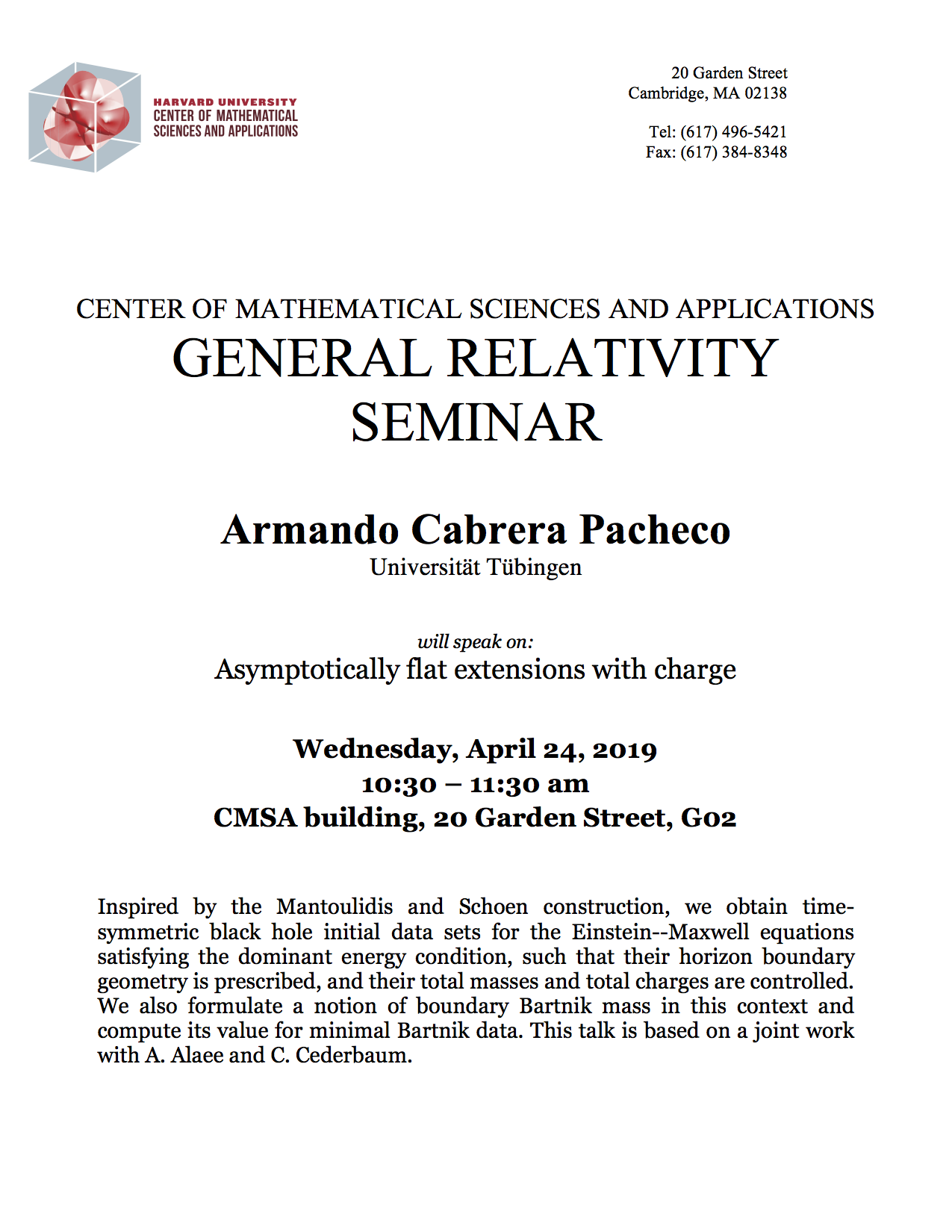 4/24/2019 General Relativity Seminar