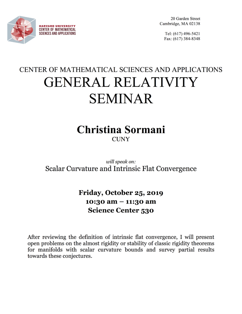 General Relativity Seminar