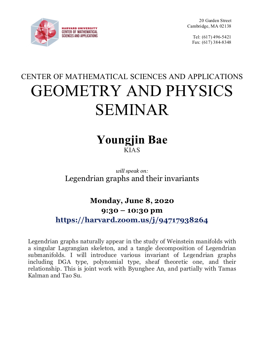 CMSA-Geometry-and-Physics-Seminar-06.08.20
