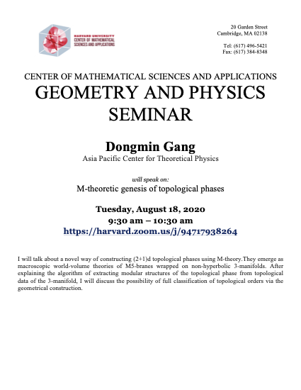 CMSA-Geometry-and-Physics-Seminar-08.18.20