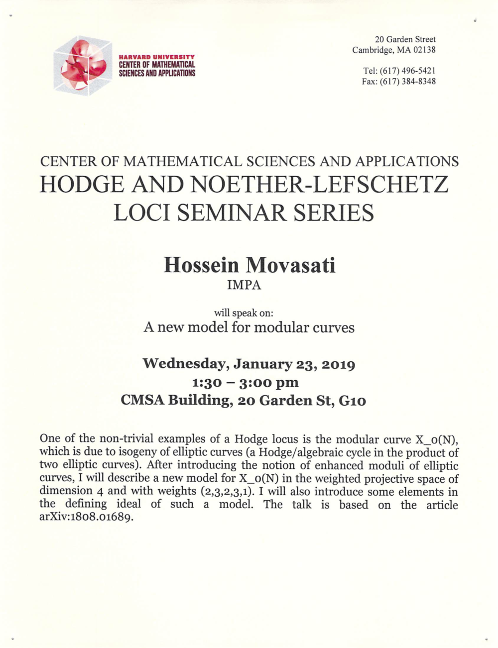 1/23/2019 Hodge Seminar