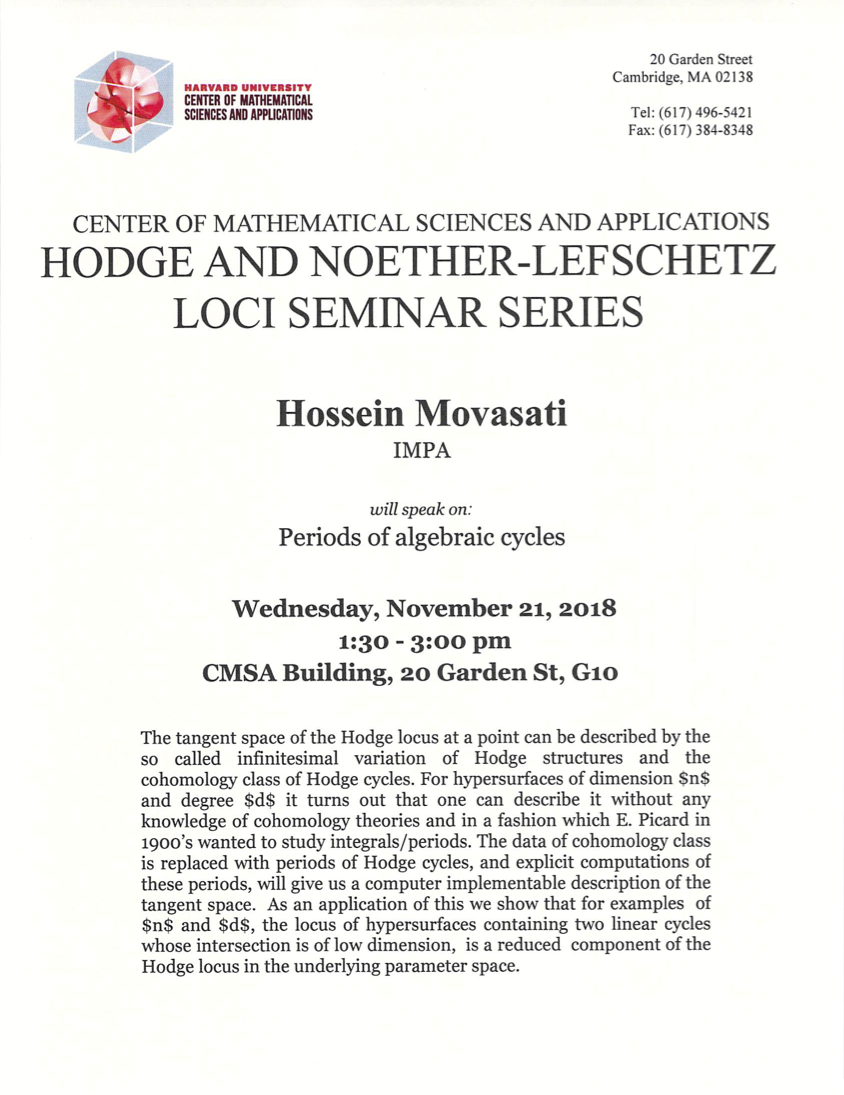CMSA-HNLL-Seminar-112118
