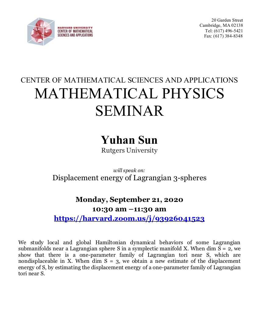 CMSA-Mathematical-Physics-09.21.20