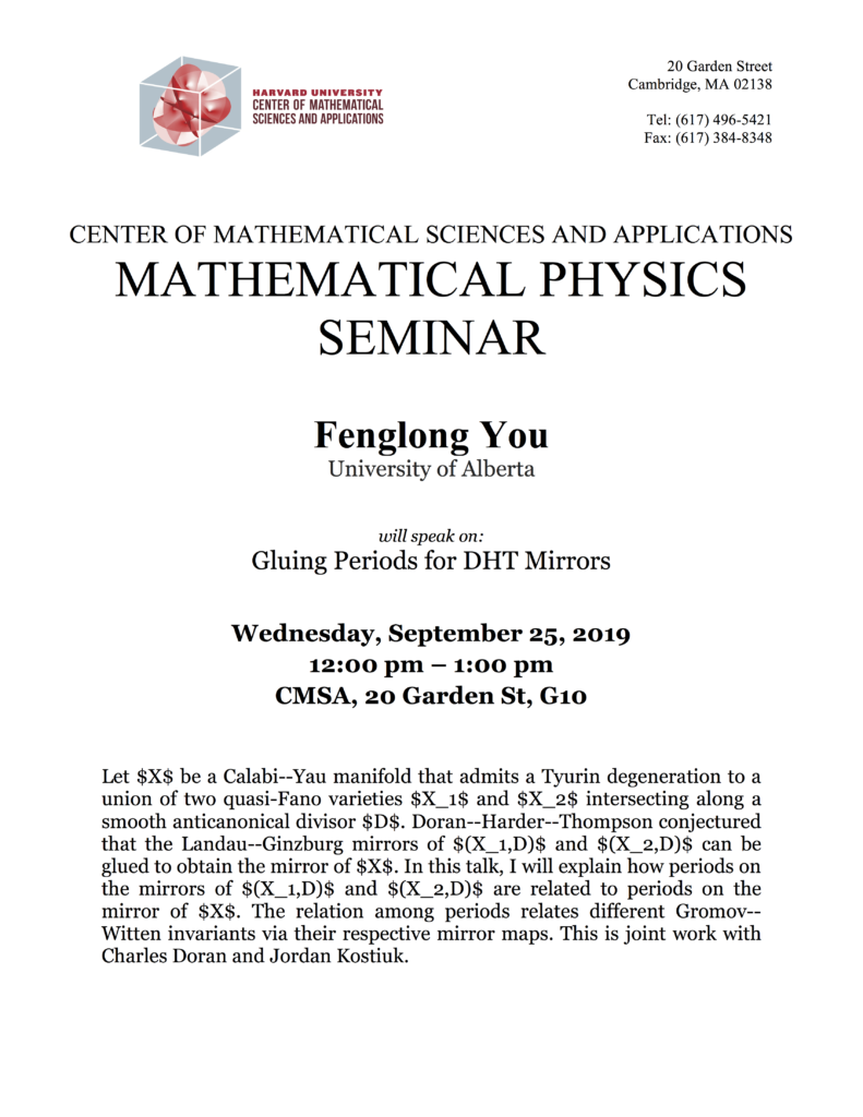 9/25/2019 Math-Physics Seminar