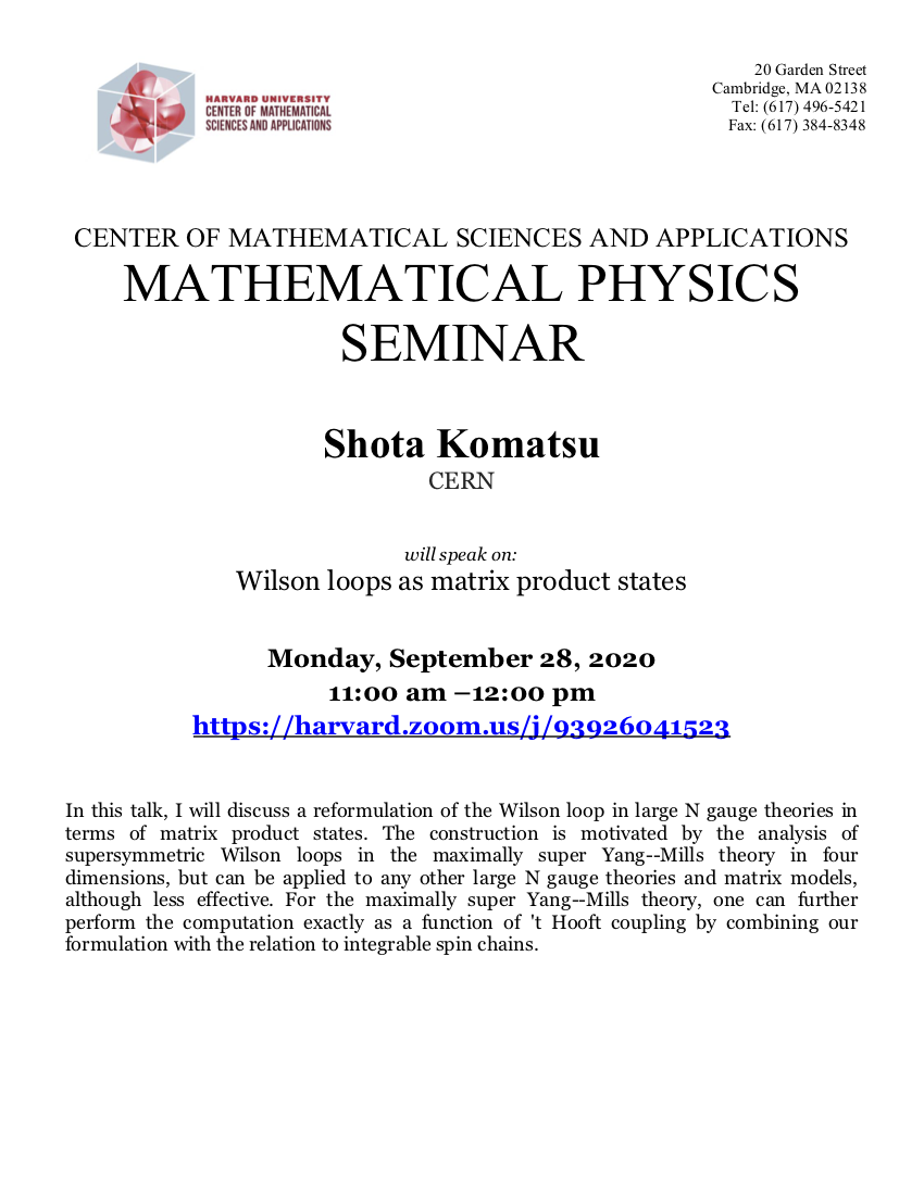 CMSA-Mathematical-Physics-09.28.20