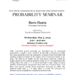 CMSA Probability Seminar 05.03.23