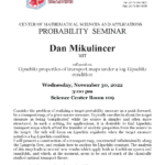 CMSA Probability Seminar 11.30.22