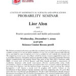 CMSA Probability Seminar 12.07.22
