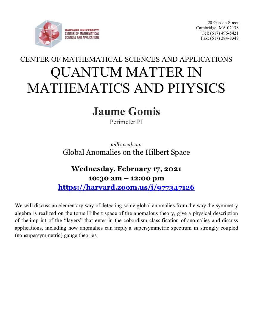 CMSA-Quantum-Matter-in-Mathematics-and-Physics-02.17.21