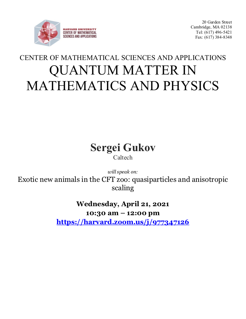CMSA-Quantum-Matter-in-Mathematics-and-Physics-04.21.21