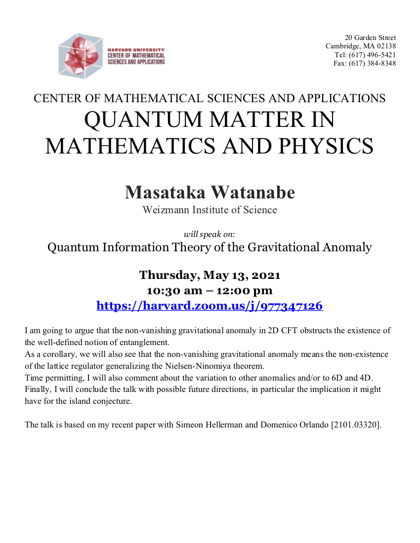 CMSA-Quantum-Matter-in-Mathematics-and-Physics-05.13.21