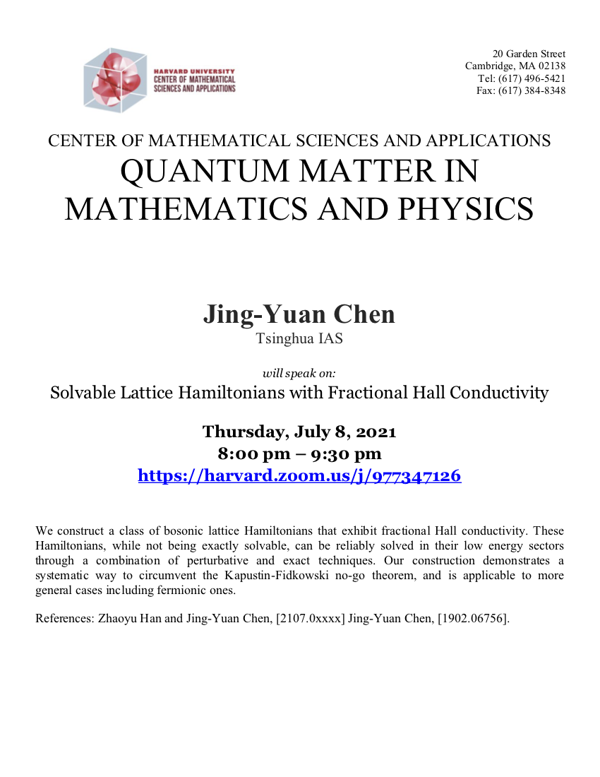 CMSA-Quantum-Matter-in-Mathematics-and-Physics-07.08.21