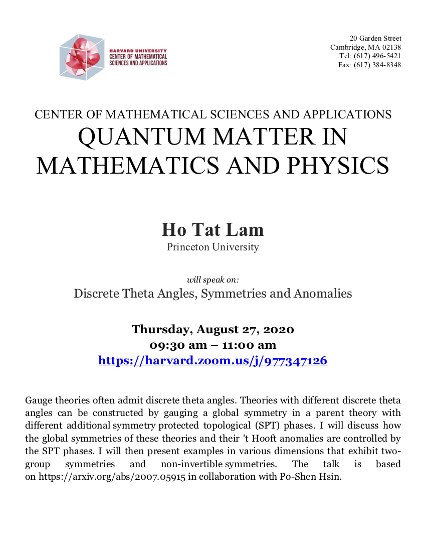 CMSA-Quantum-Matter-in-Mathematics-and-Physics-08.27.20