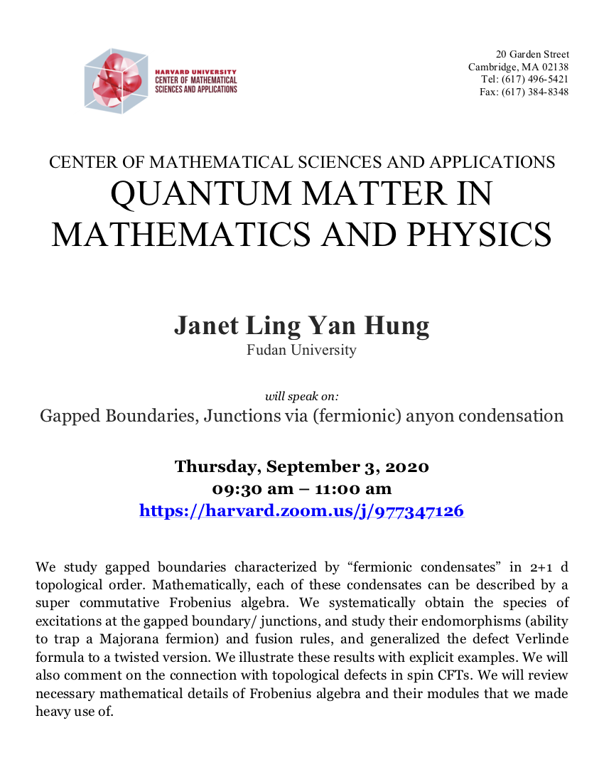 CMSA-Quantum-Matter-in-Mathematics-and-Physics-09.03.20