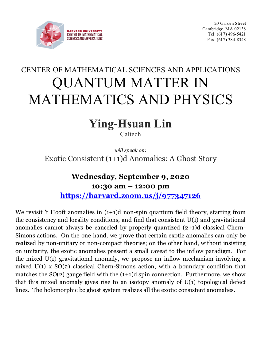 CMSA-Quantum-Matter-in-Mathematics-and-Physics-09.09.20