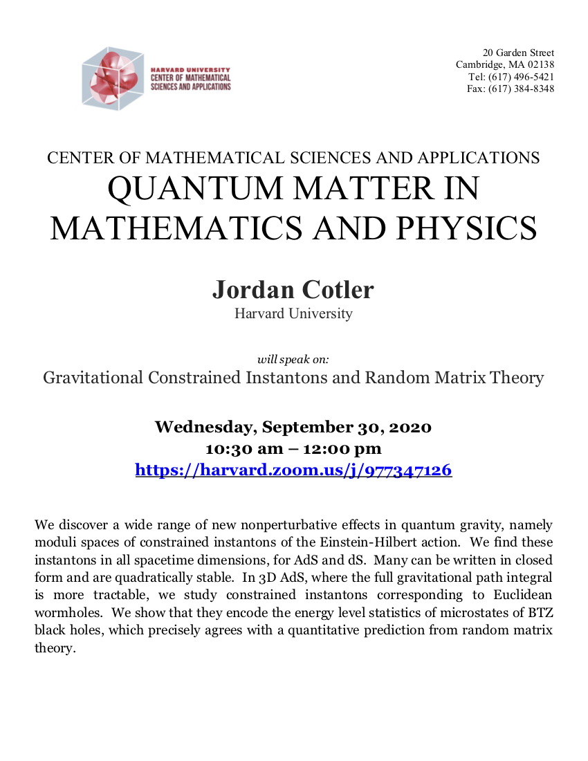 CMSA-Quantum-Matter-in-Mathematics-and-Physics-09.30.20