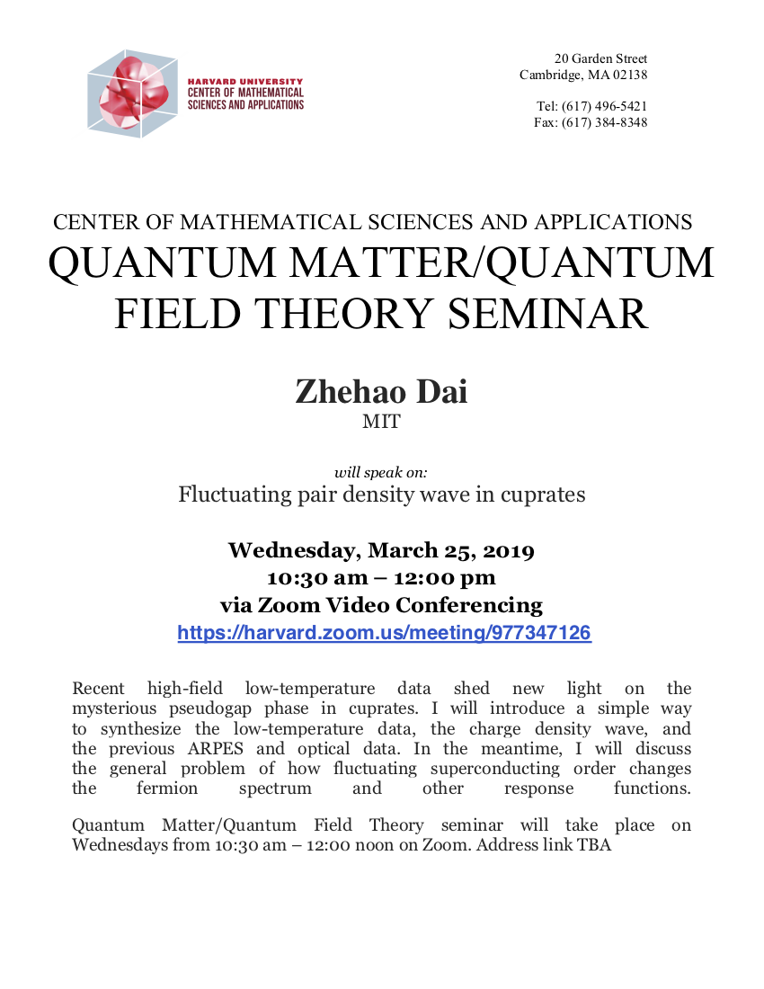 CMSA-Quantum-Matter_Quantum-Field-Theory-03.25.20