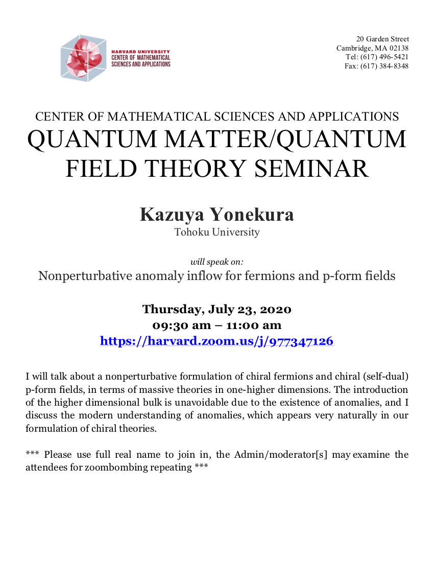 CMSA-Quantum-Matter_Quantum-Field-Theory-seminar-07.23.20
