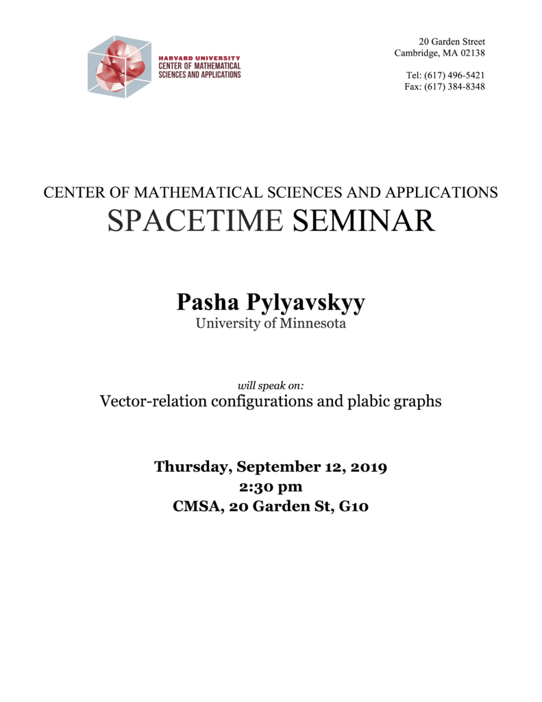 9/12/2019 Spacetime Seminar