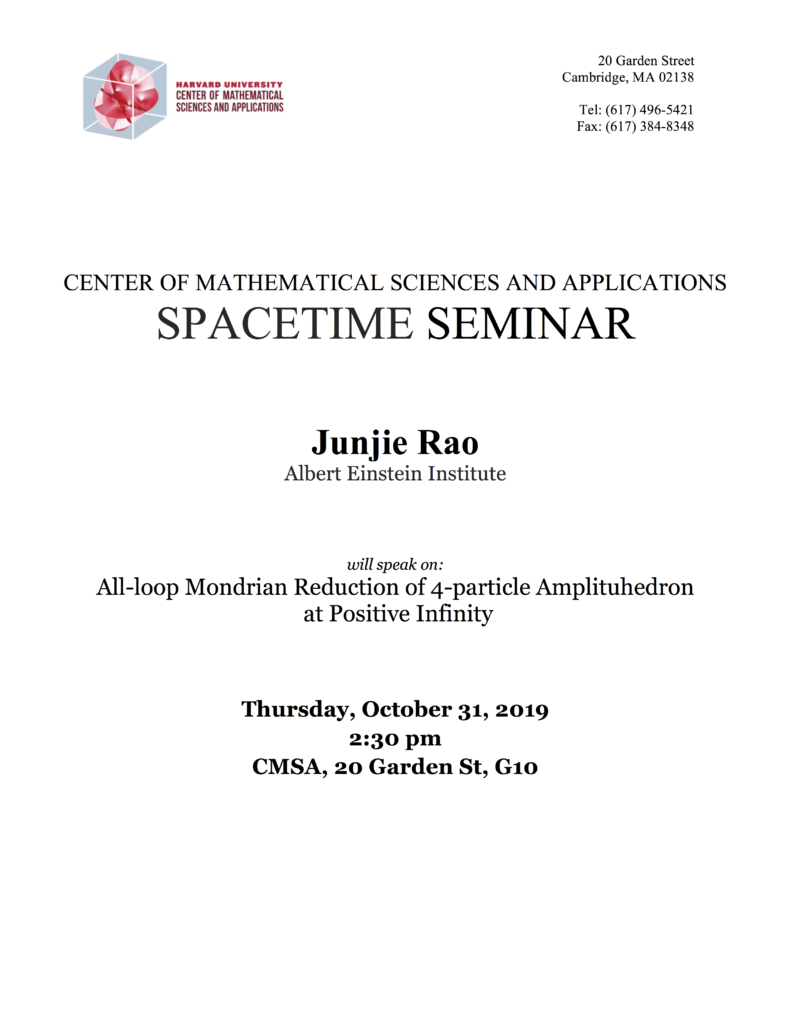 11/31/2019 Spacetime Seminar
