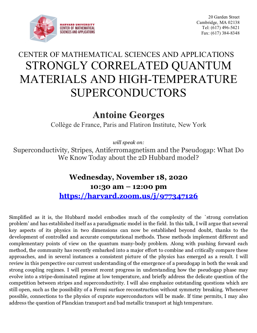 CMSA-Strongly-Correlated-Quantum-Materials-and-High-Temperature-Superconductors-11.18.20