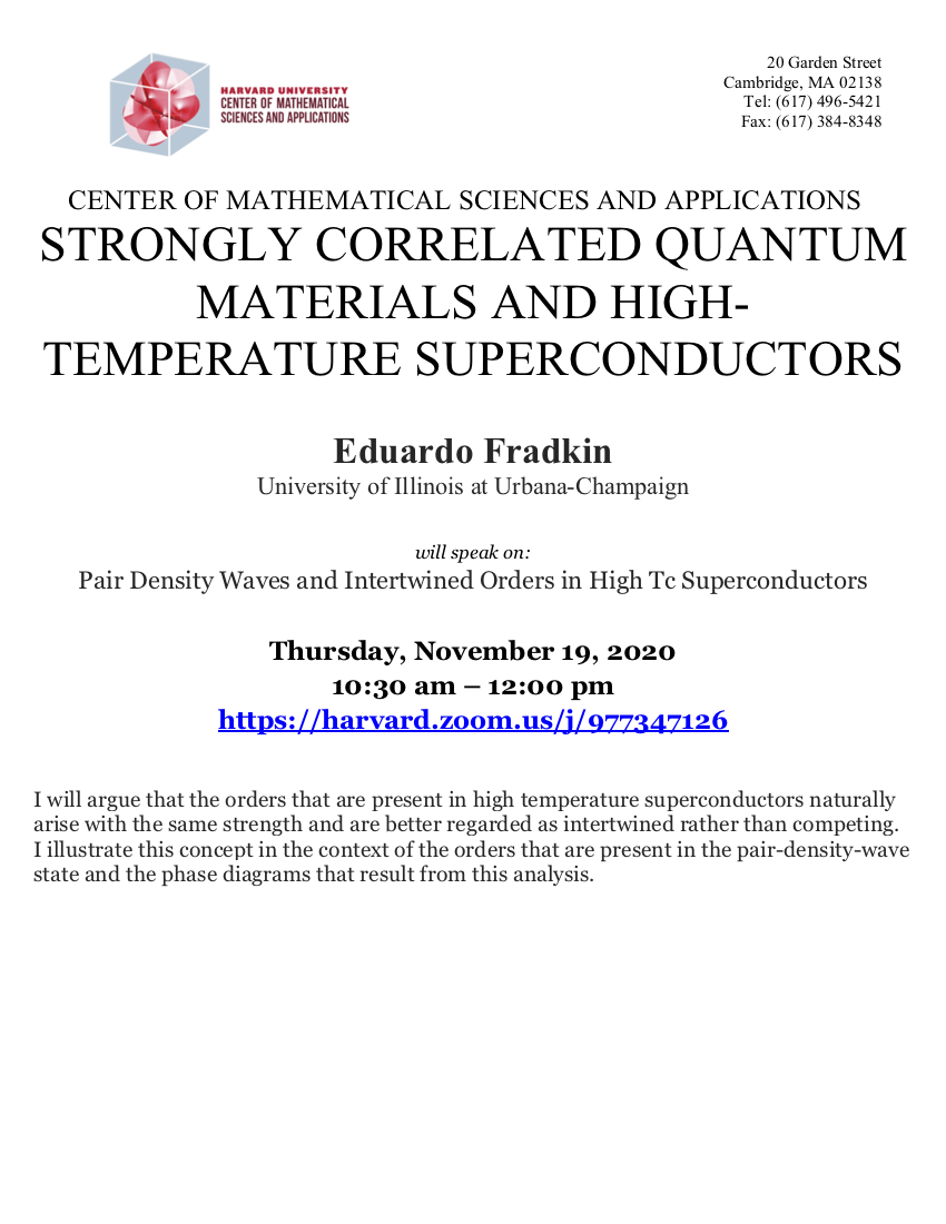 CMSA-Strongly-Correlated-Quantum-Materials-and-High-Temperature-Superconductors-11.19.20