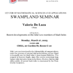 CMSA Swampland Seminar 03.27.23