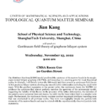 CMSA Topological Seminar 11.23.22