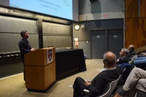A Man in Formal Presenting in 2019 Ding Shum Lecture featuring Ronald Rivest