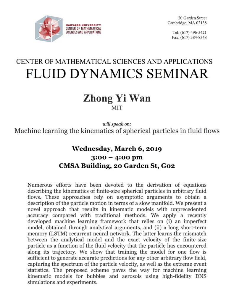 3/6/2019 Fluid Dynamics Seminar