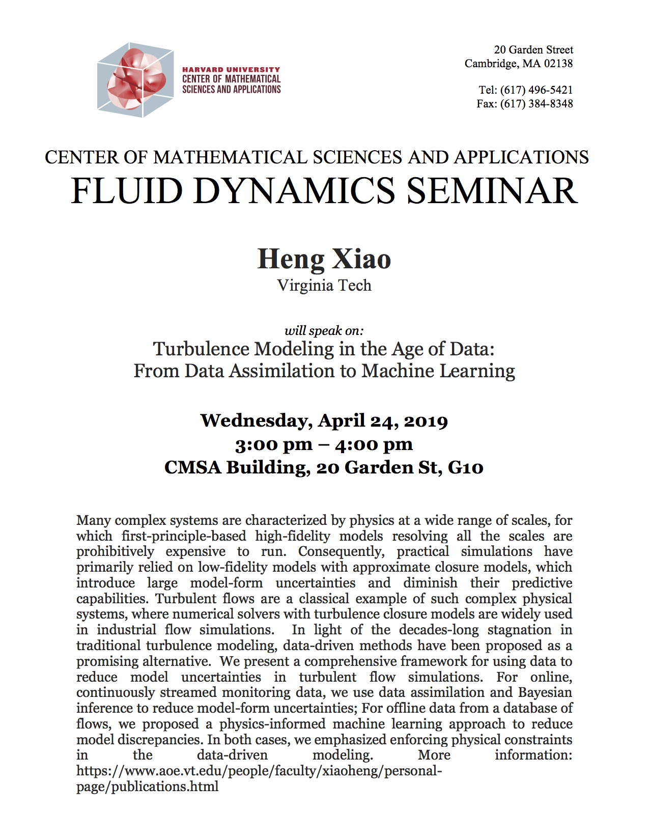 Fluid Dynamics Seminar