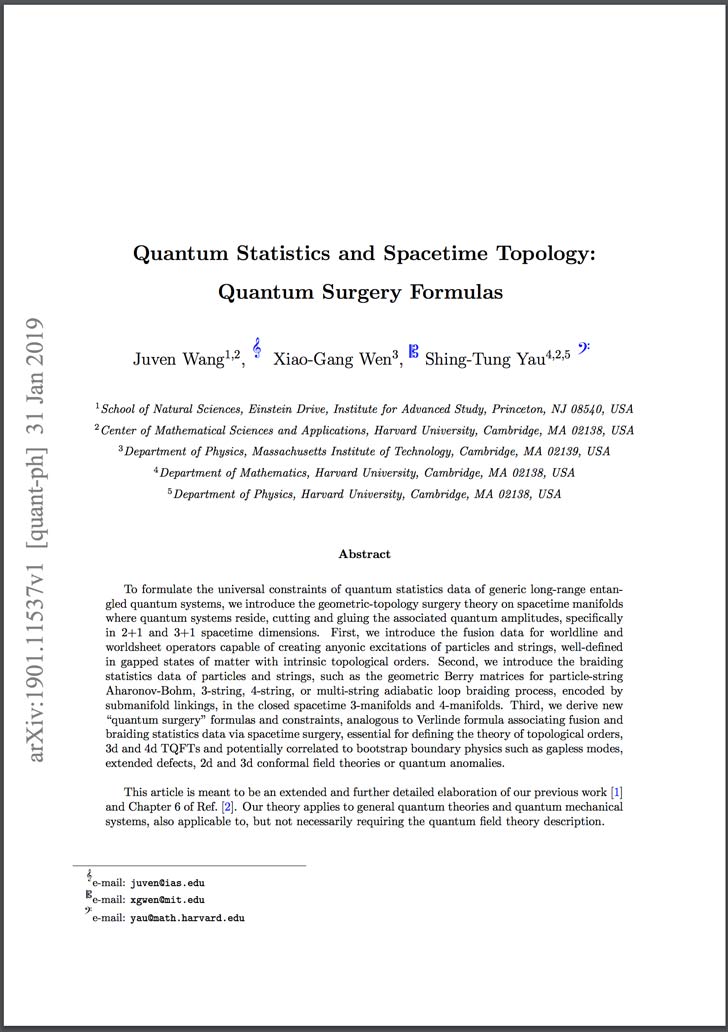Quantum statistics and spacetime topology Quantum surgery formulas
