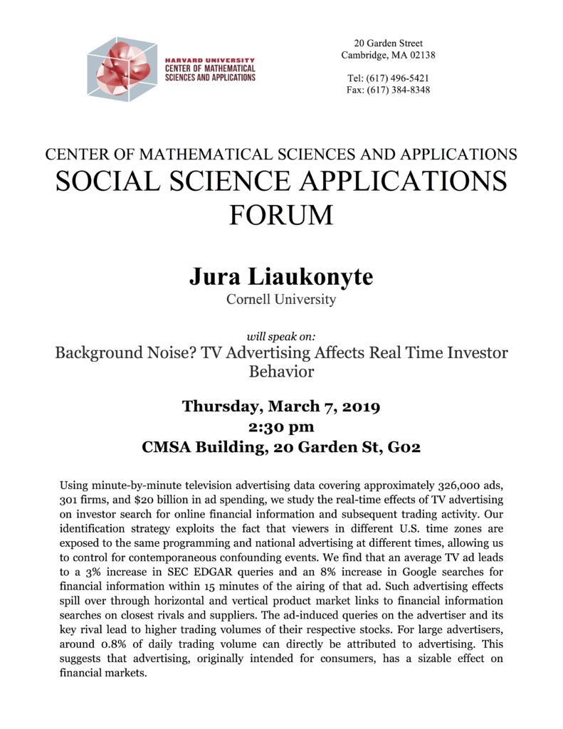 3/7/2019 Social Science Applications Forum