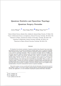 Quantum Statistics and Spacetime Topology: Quantum Surgery Formulas