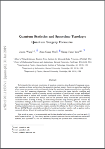 Quantum statistics and spacetime topology: Quantum surgery formulas