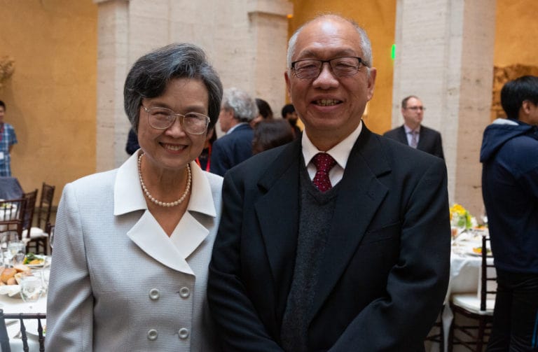 Two Senior Man and Woman in conference in honor of the 70th Birthday of Shing-Tung Yau